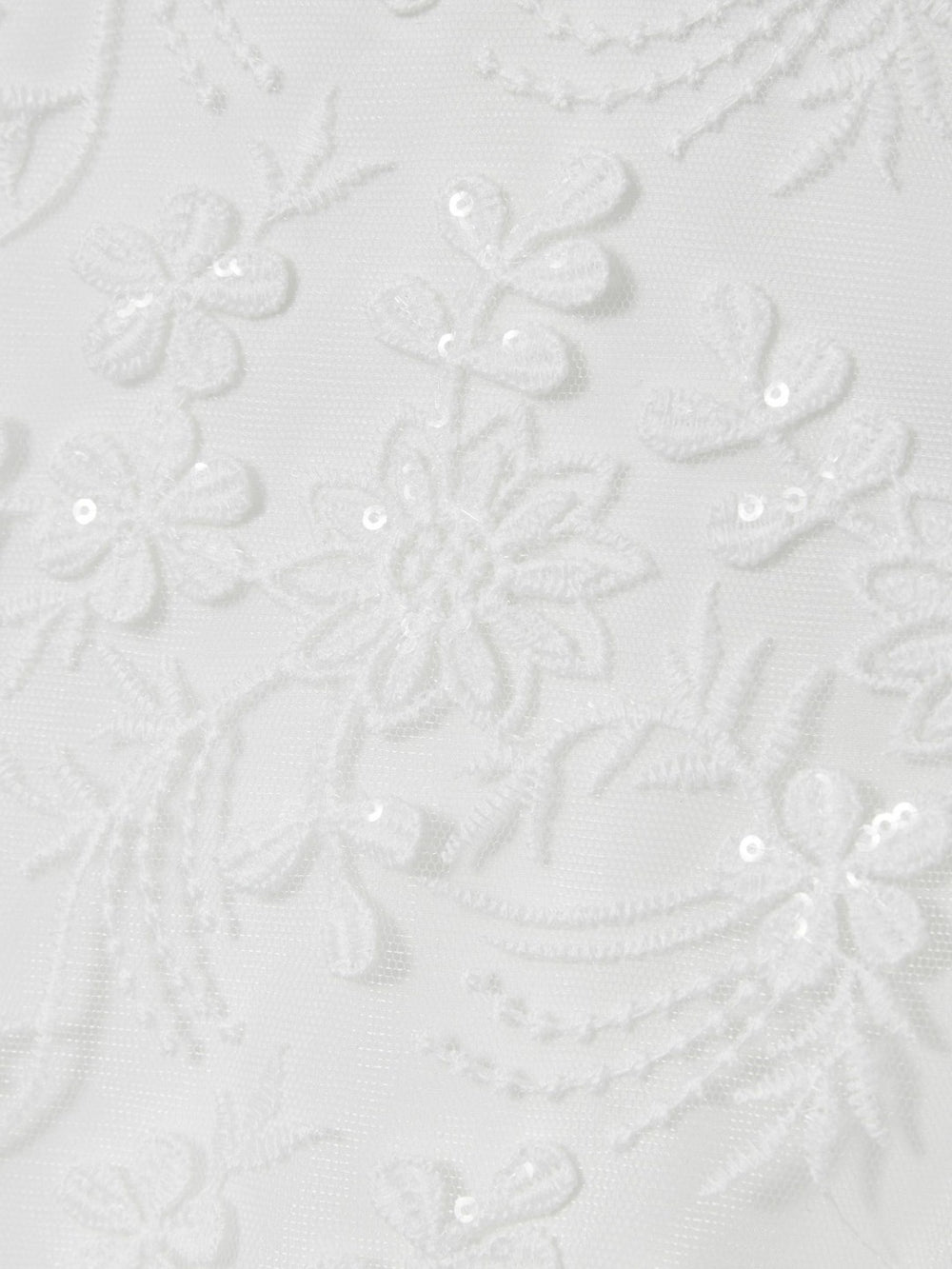 Reiss | 13-14 yrs Tulle Floral-Embroidered Bridesmaid Dress in Ivory
