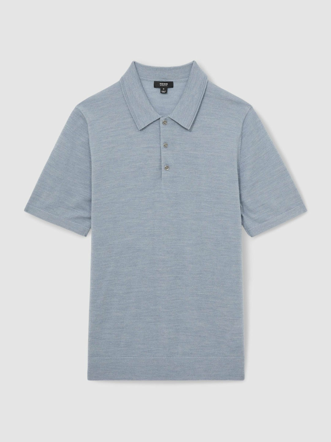 Reiss | Merino Wool Polo Shirt in Soft Blue