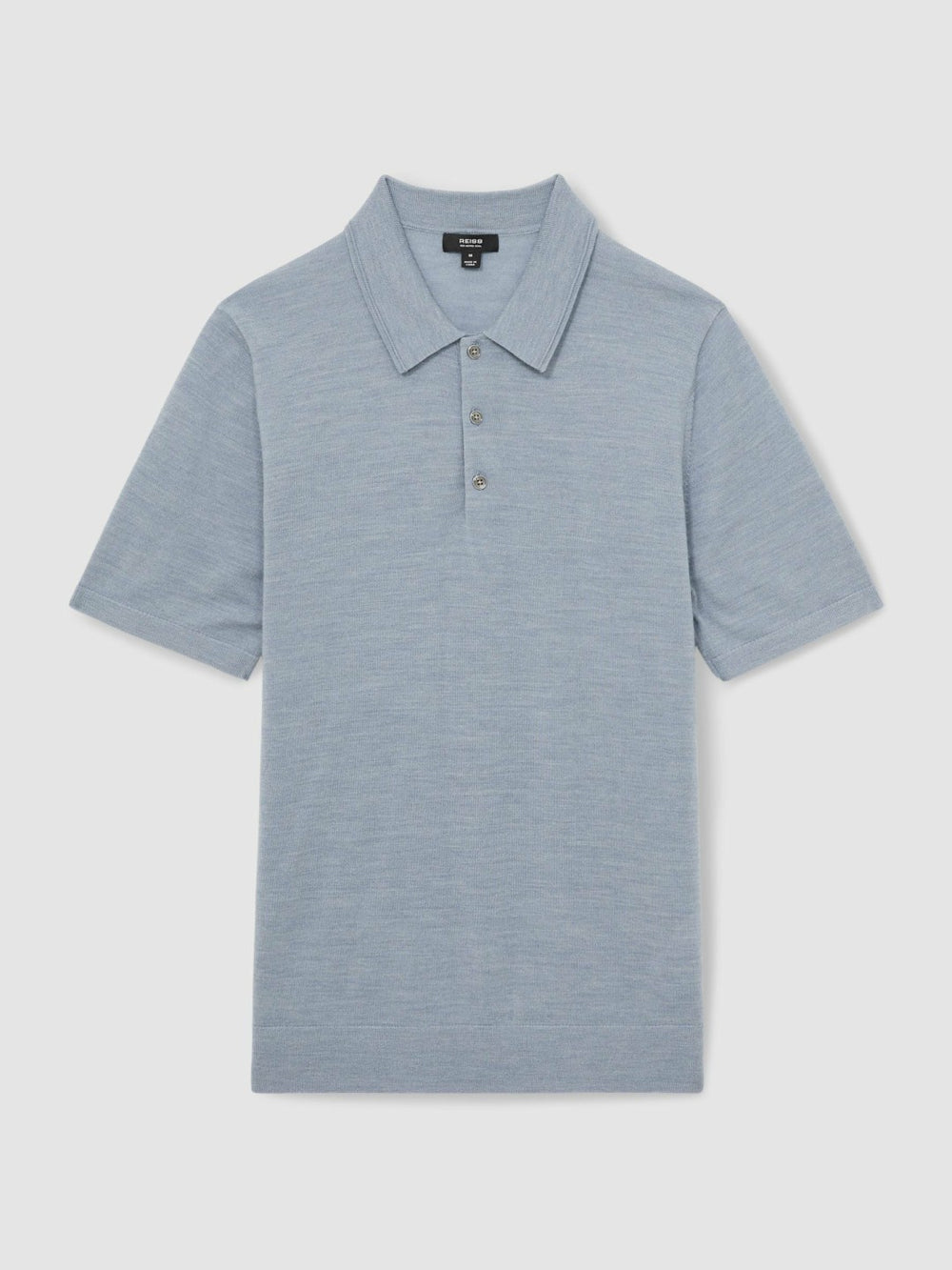 Reiss | Merino Wool Polo Shirt in Soft Blue