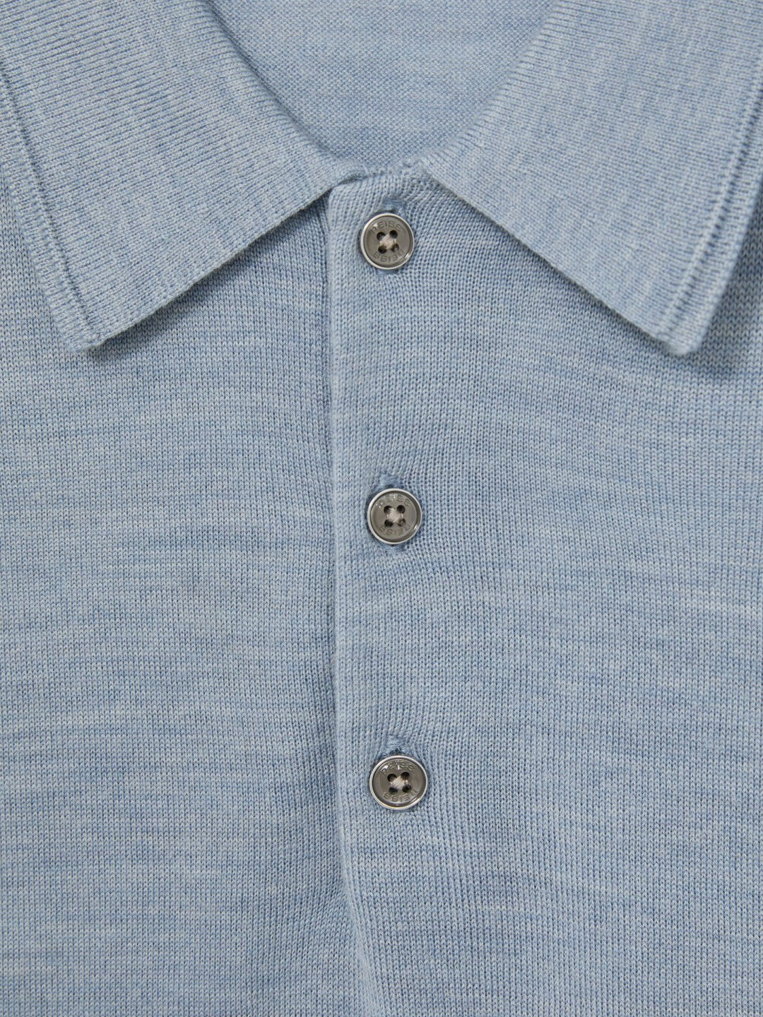 Reiss | Merino Wool Polo Shirt in Soft Blue