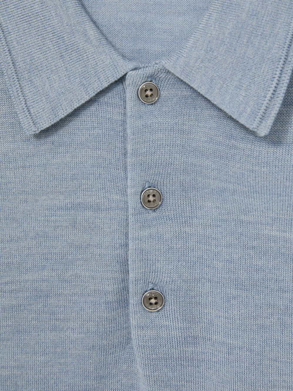 Reiss | Merino Wool Polo Shirt in Soft Blue