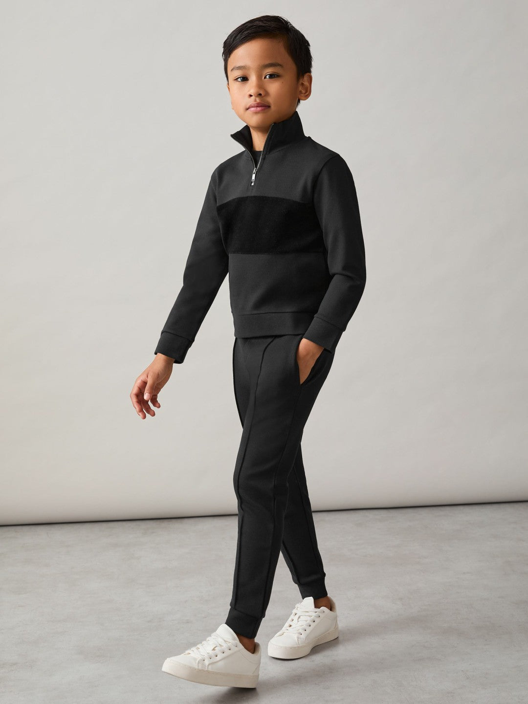 Reiss | 9-13 yrs Relaxed Drawstring Joggers in Black