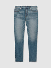 Reiss | Cotton-Stretch Slim-Fit Jeans in Washed Indigo Green Cast