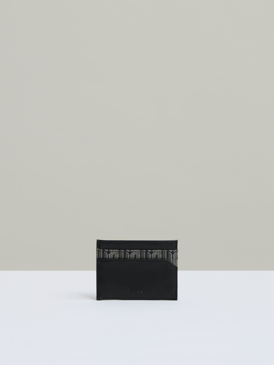 Reiss | Monogram Canvas Card Holder in Black