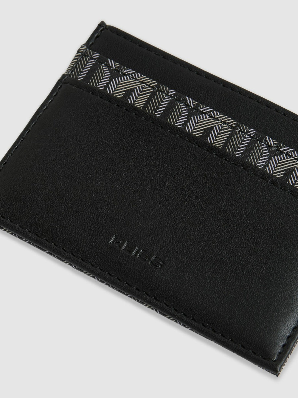 Reiss | Monogram Canvas Card Holder in Black