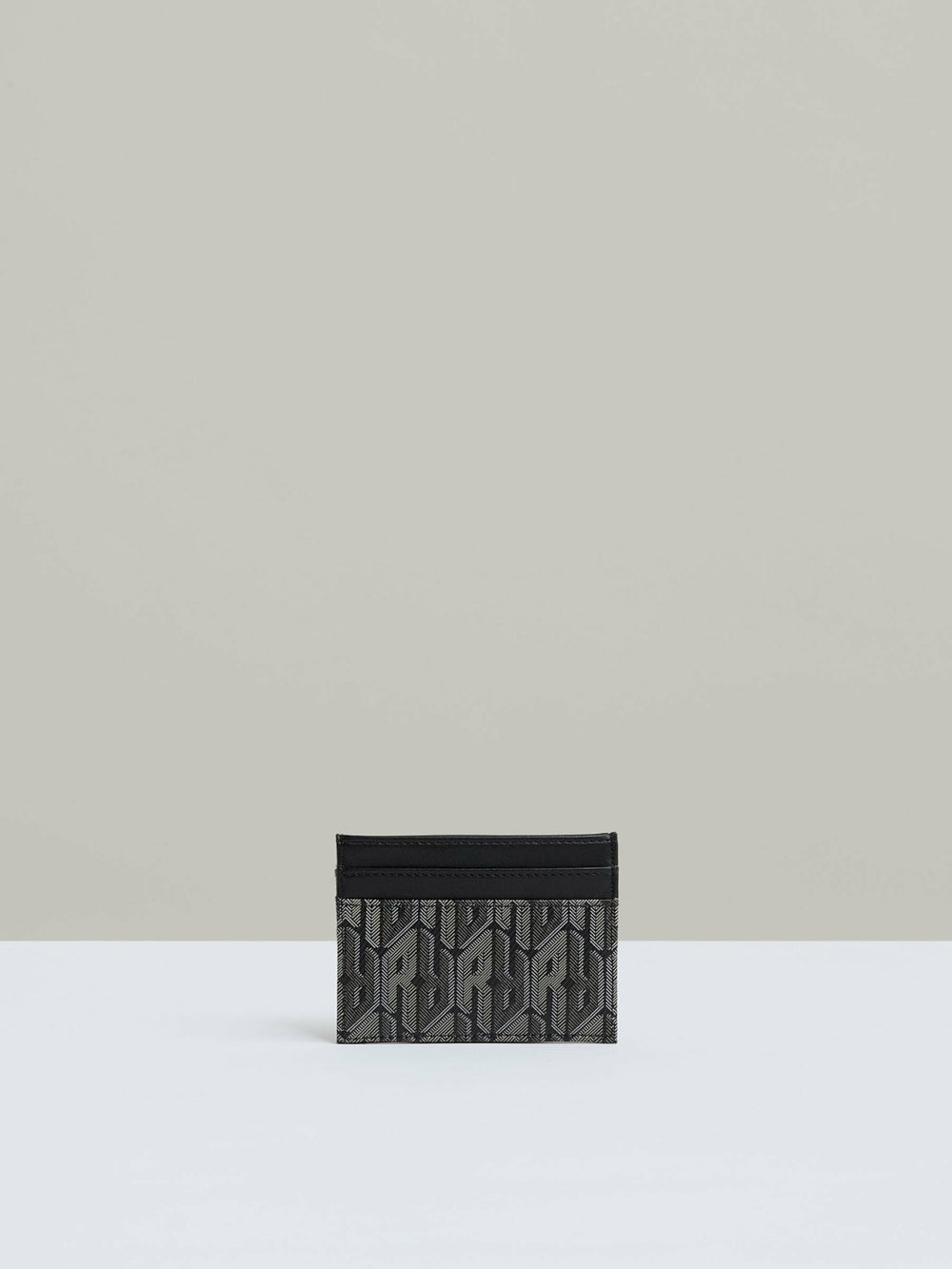 Reiss | Monogram Canvas Card Holder in Black