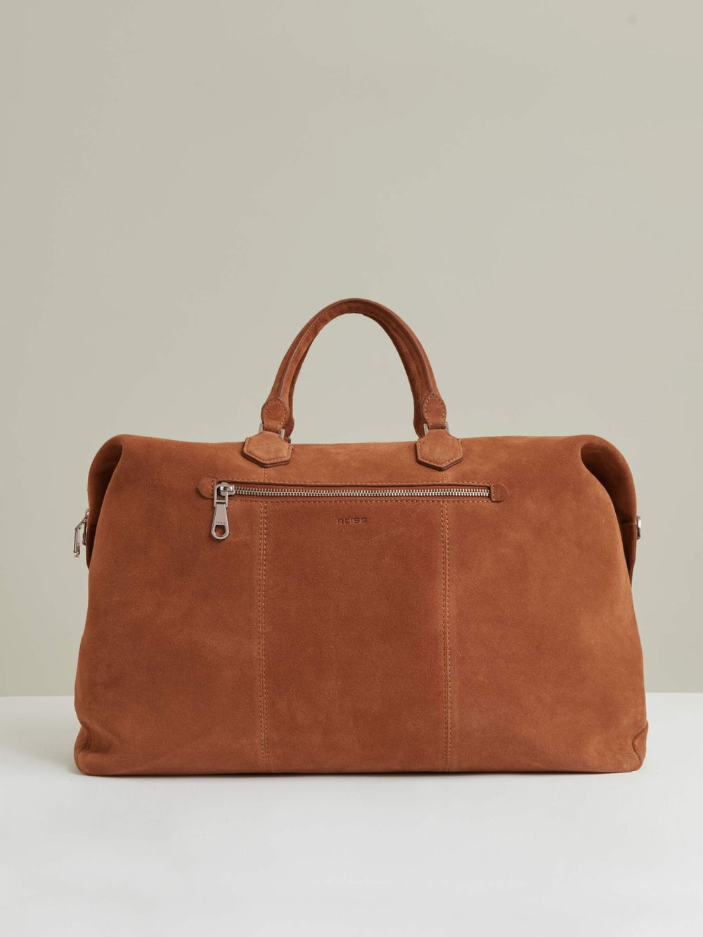 Reiss | Suede Holdall in Light Tan