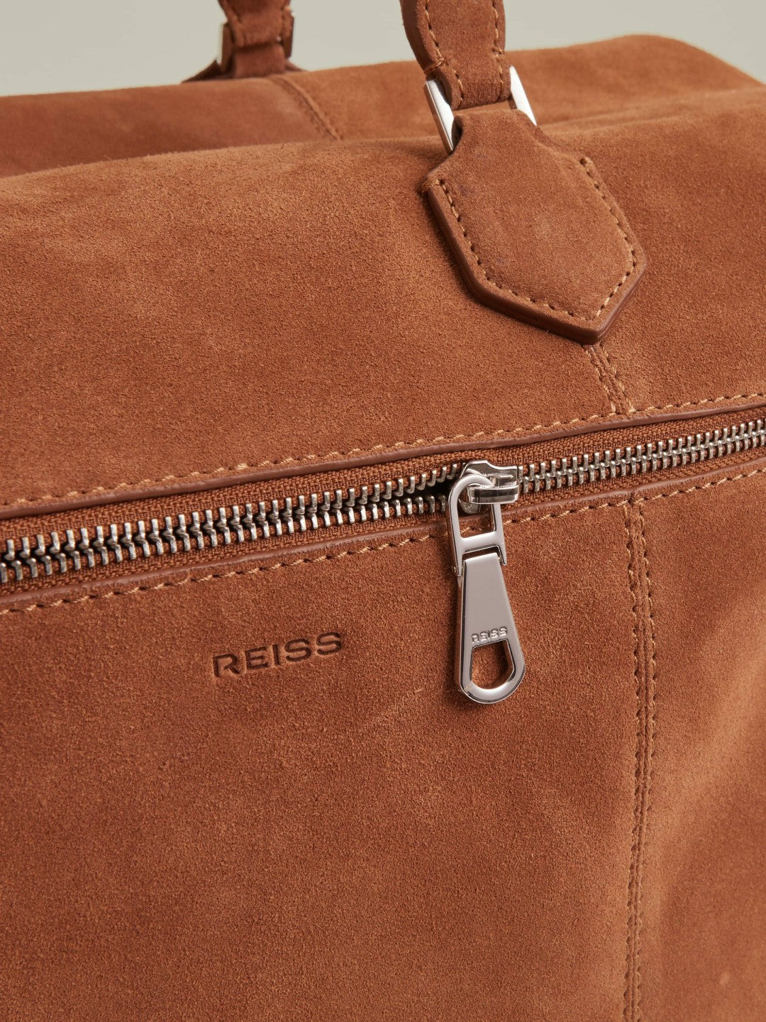 Reiss | Suede Holdall in Light Tan