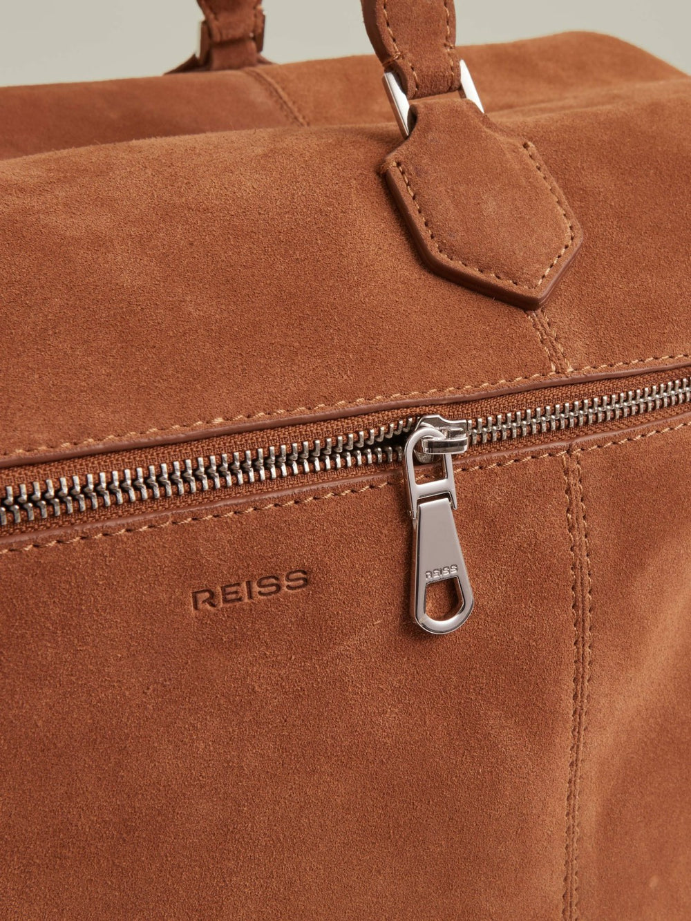 Reiss | Suede Holdall in Light Tan