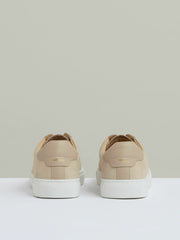 Reiss | Nubuck Leather Low-Top Trainers in Ecru