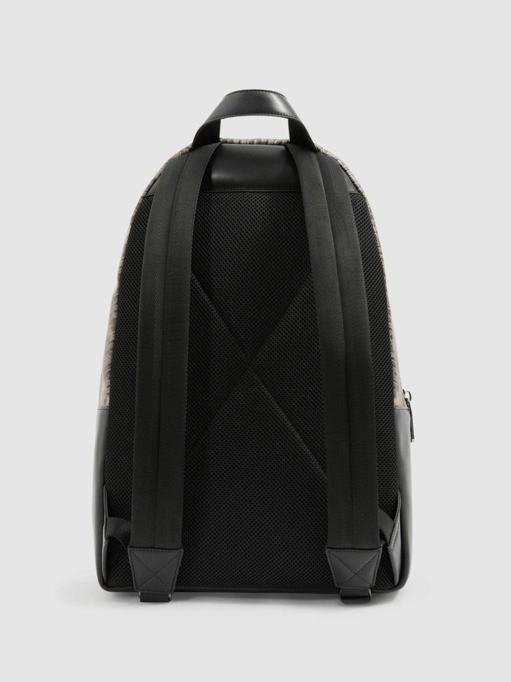 Reiss | Monogram-Print Coated-Canvas Backpack in Grey Multi
