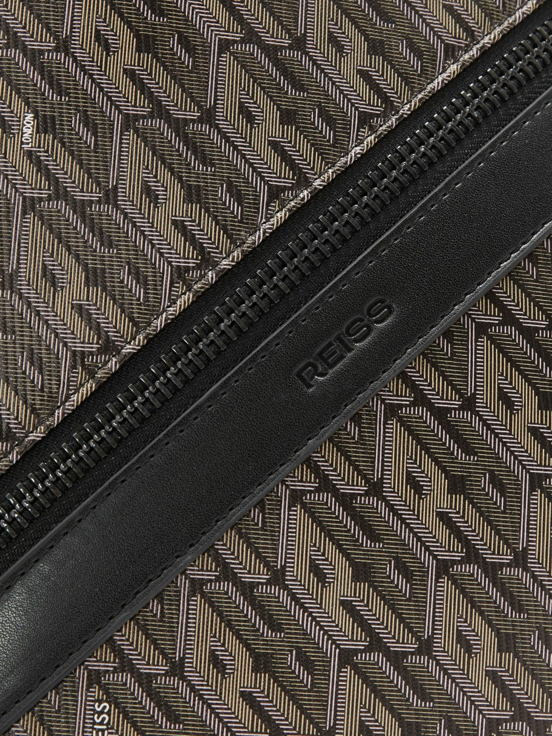 Reiss | Monogram-Print Coated-Canvas Backpack in Grey Multi