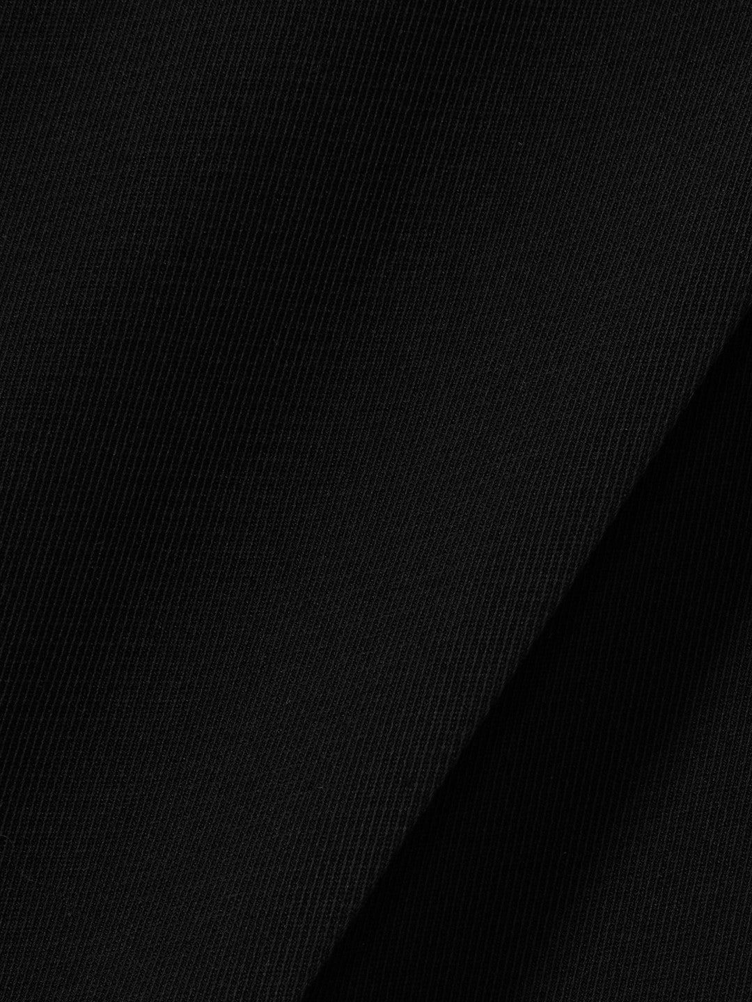 Reiss | Petite Elasticated-Waist Wide-Leg Twill Trousers in Black