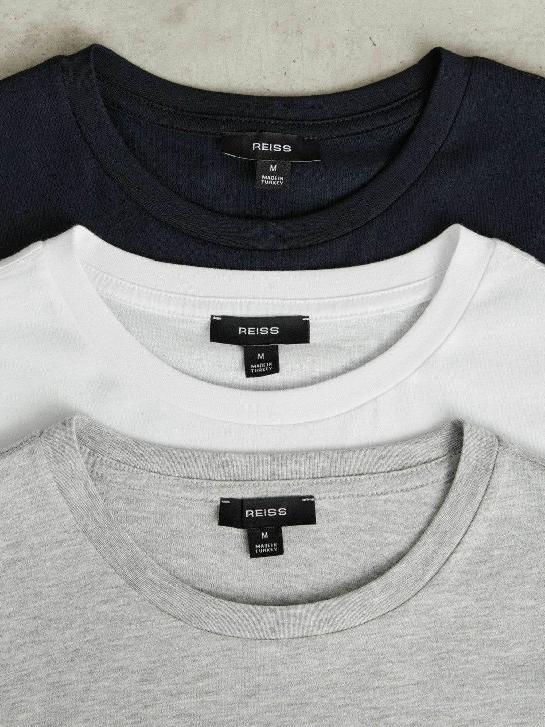 Reiss | Cotton-Jersey Crew-Neck T-shirts 3 Pack in Multi