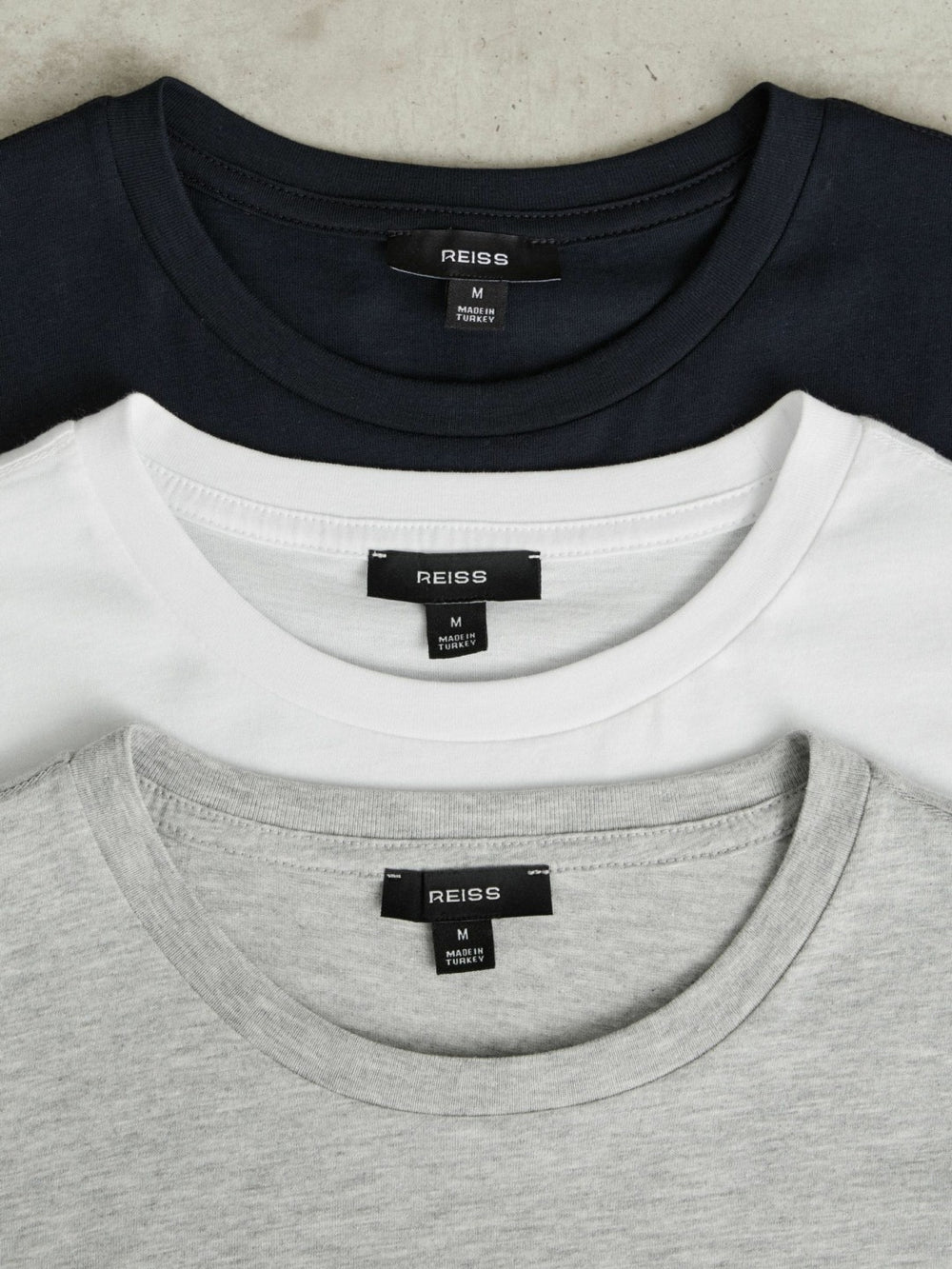 Reiss | Cotton-Jersey Crew-Neck T-shirts 3 Pack in Multi