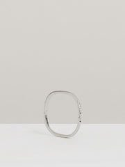 Reiss | Hinged Crystal Cuff in Silver