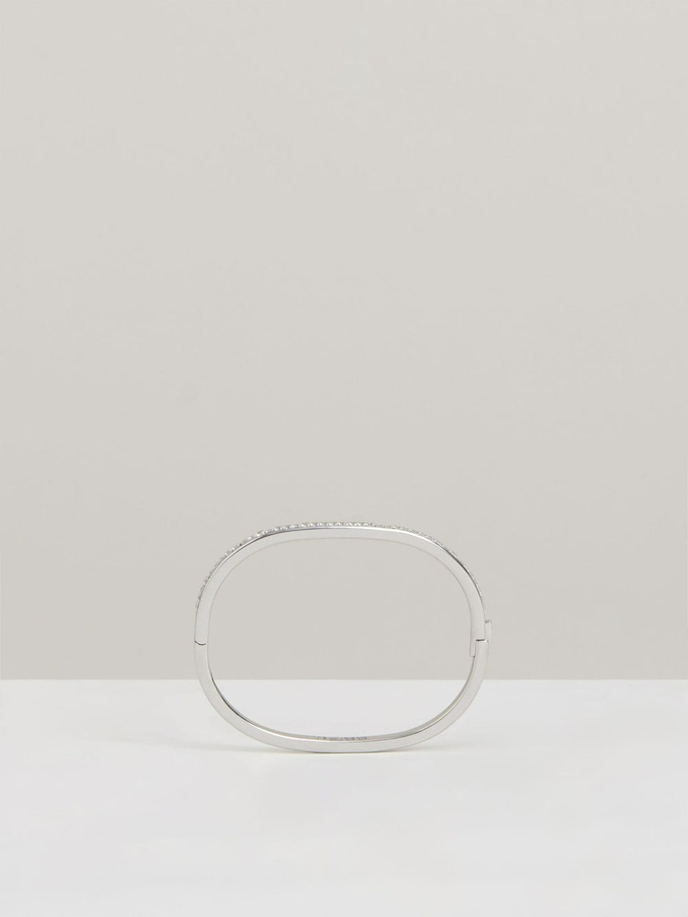 Reiss | Hinged Crystal Cuff in Silver