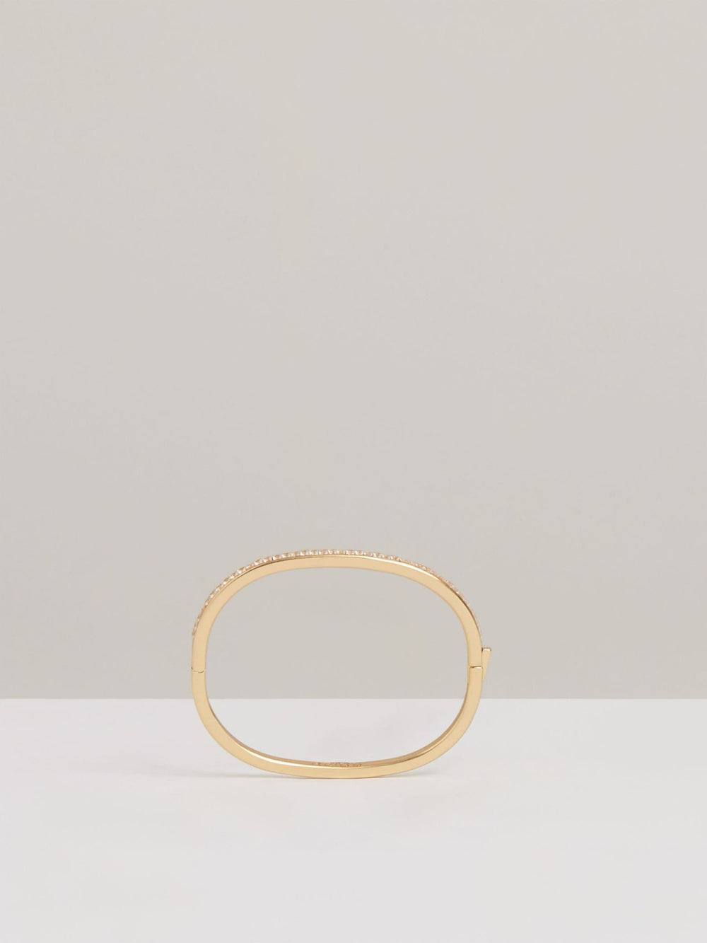 Reiss | Hinged Crystal Cuff in Gold