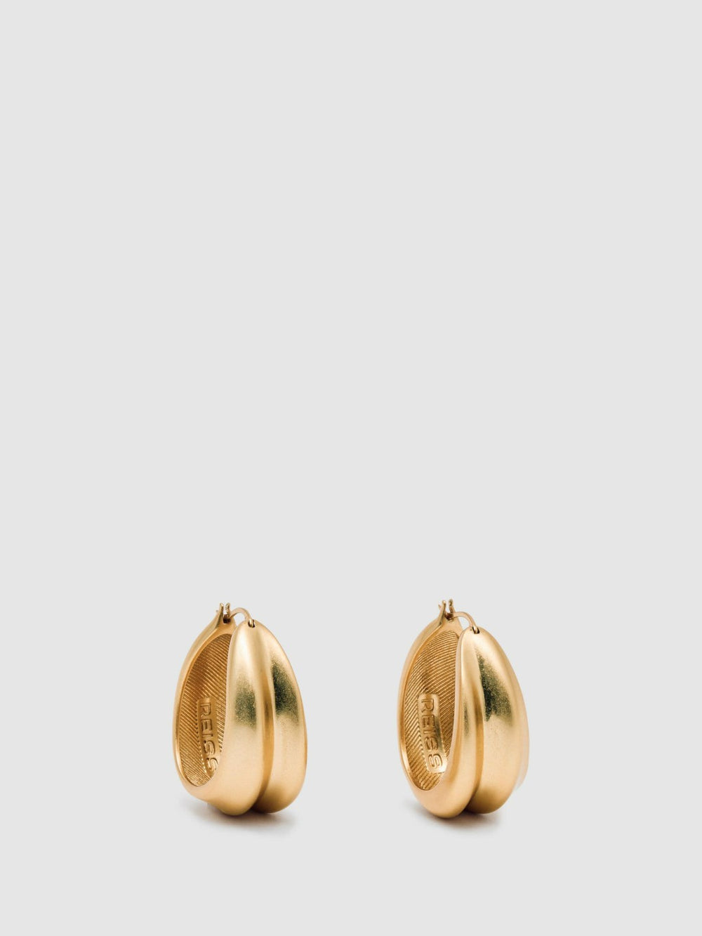 Reiss | Sculptural Hoop Earrings in Gold Tone