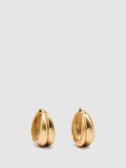 Reiss | Sculptural Hoop Earrings in Gold Tone