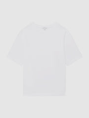 Reiss | Cotton Garment-Dyed Oversized T-Shirt in White