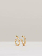 Reiss | Wave Hoop Earrings in Gold Tone