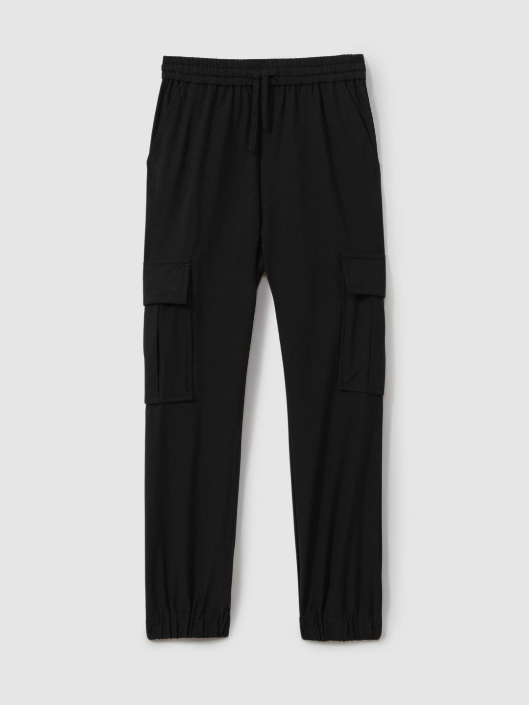 Reiss | 9-14 yrs Technical Drawstring Trousers in Black