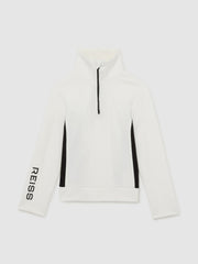 Reiss | 4-9 yrs Funnel-Neck Base-Layer Top in White/Black