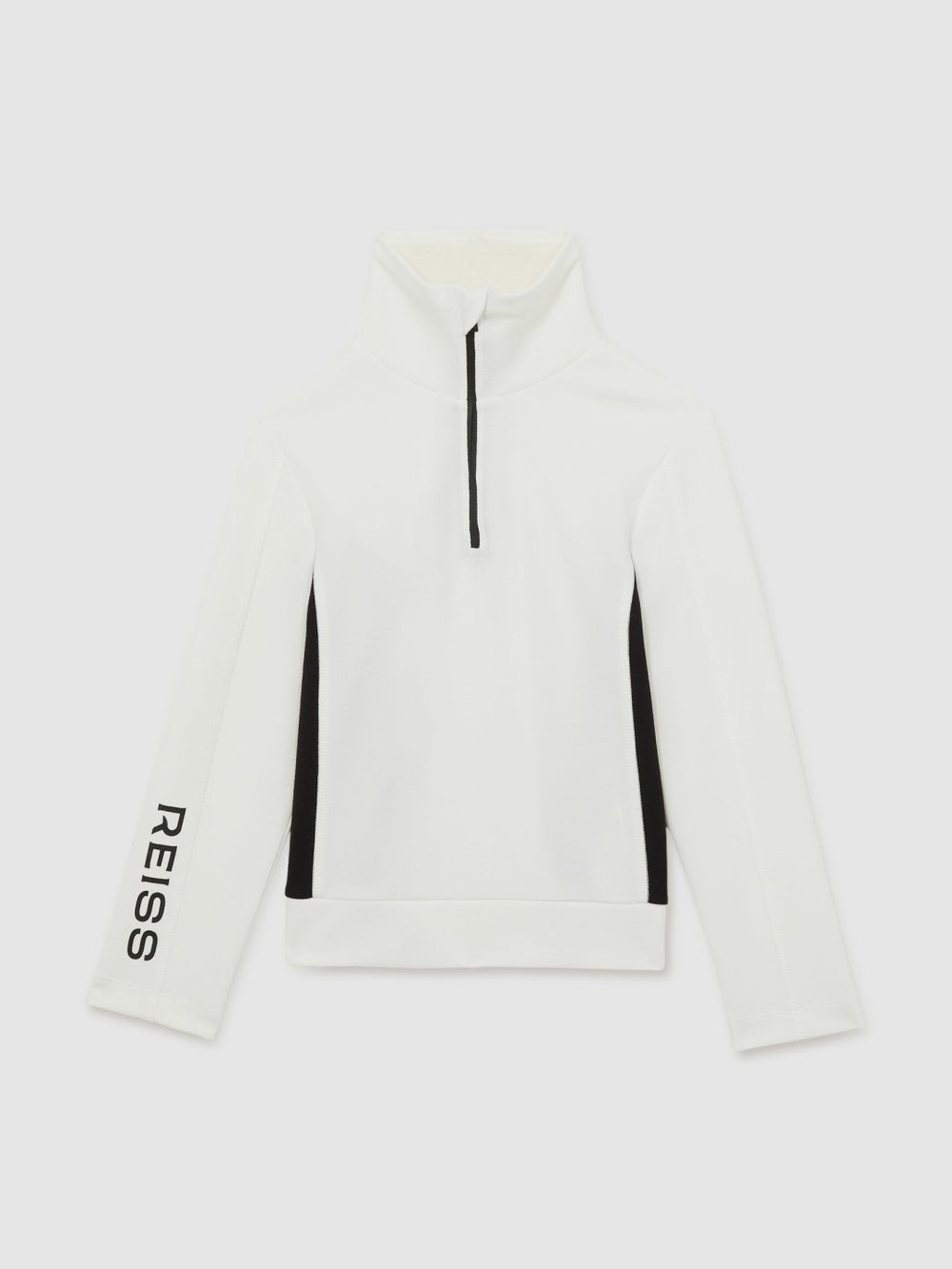 Reiss | 13-14 yrs Funnel-Neck Base-Layer Top in White/Black