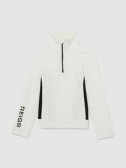 Reiss | 13-14 yrs Funnel-Neck Base-Layer Top in White/Black