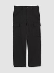 Reiss | 3-9 yrs 100% Cotton Straight Leg Cargo Trousers in Black
