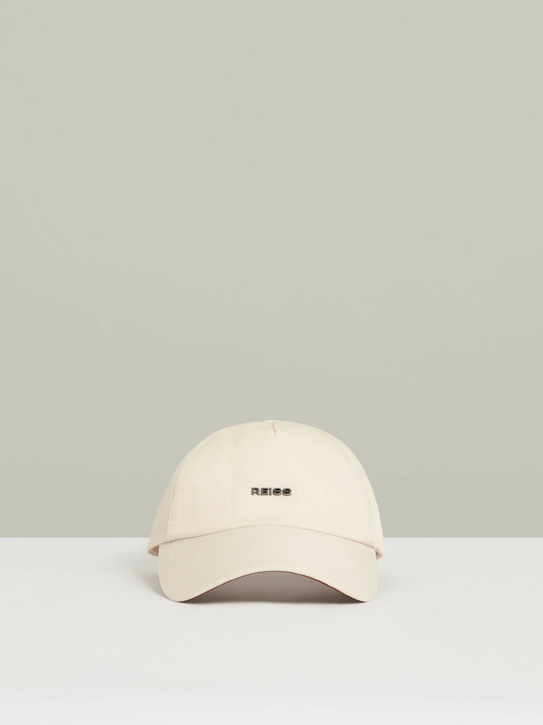 Reiss | Logo Lettering Baseball Cap in Ecru