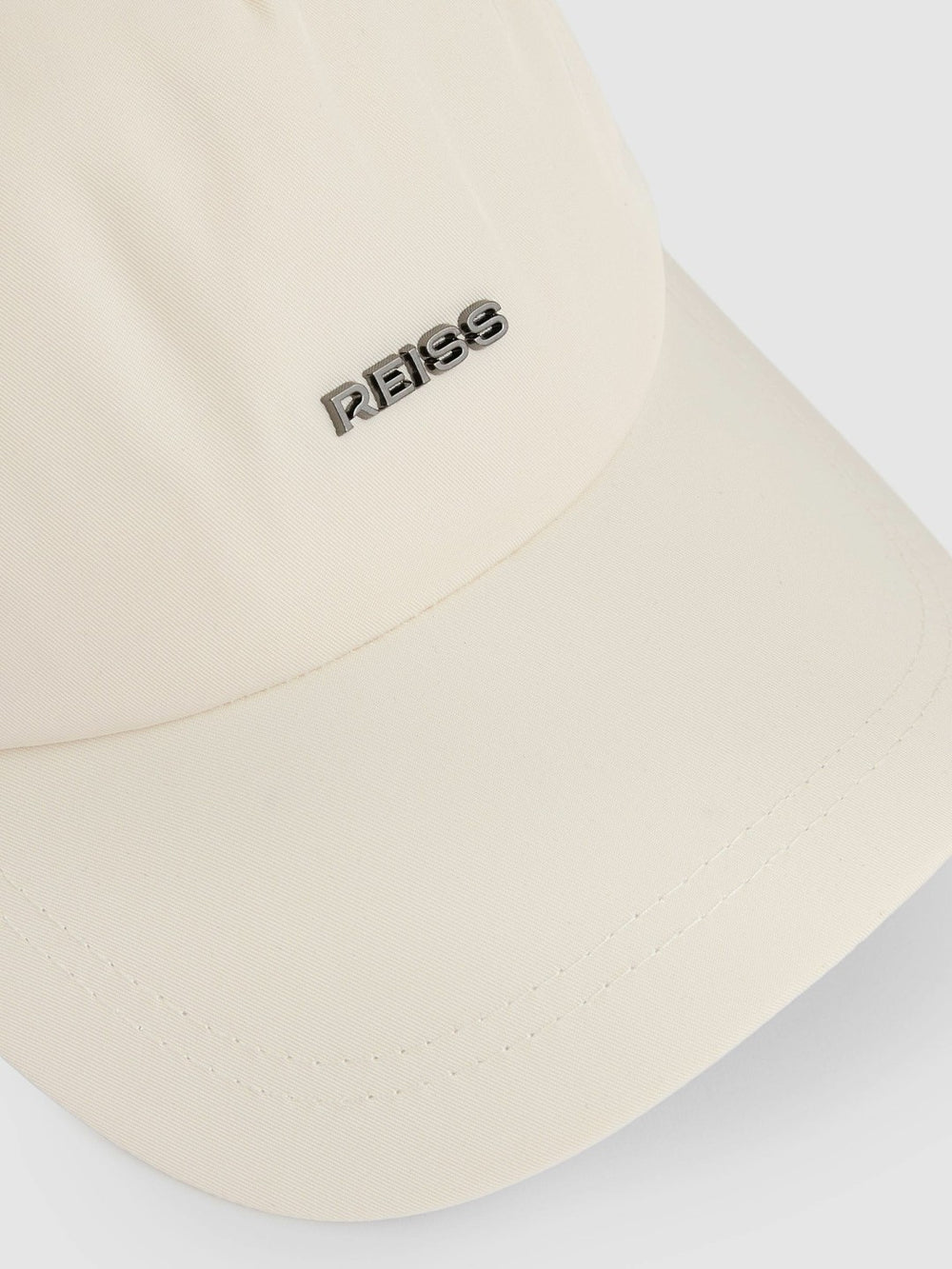 Reiss | Logo Lettering Baseball Cap in Ecru