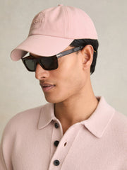 Reiss | Cotton Logo-Embroidered Baseball Cap in Washed Pink