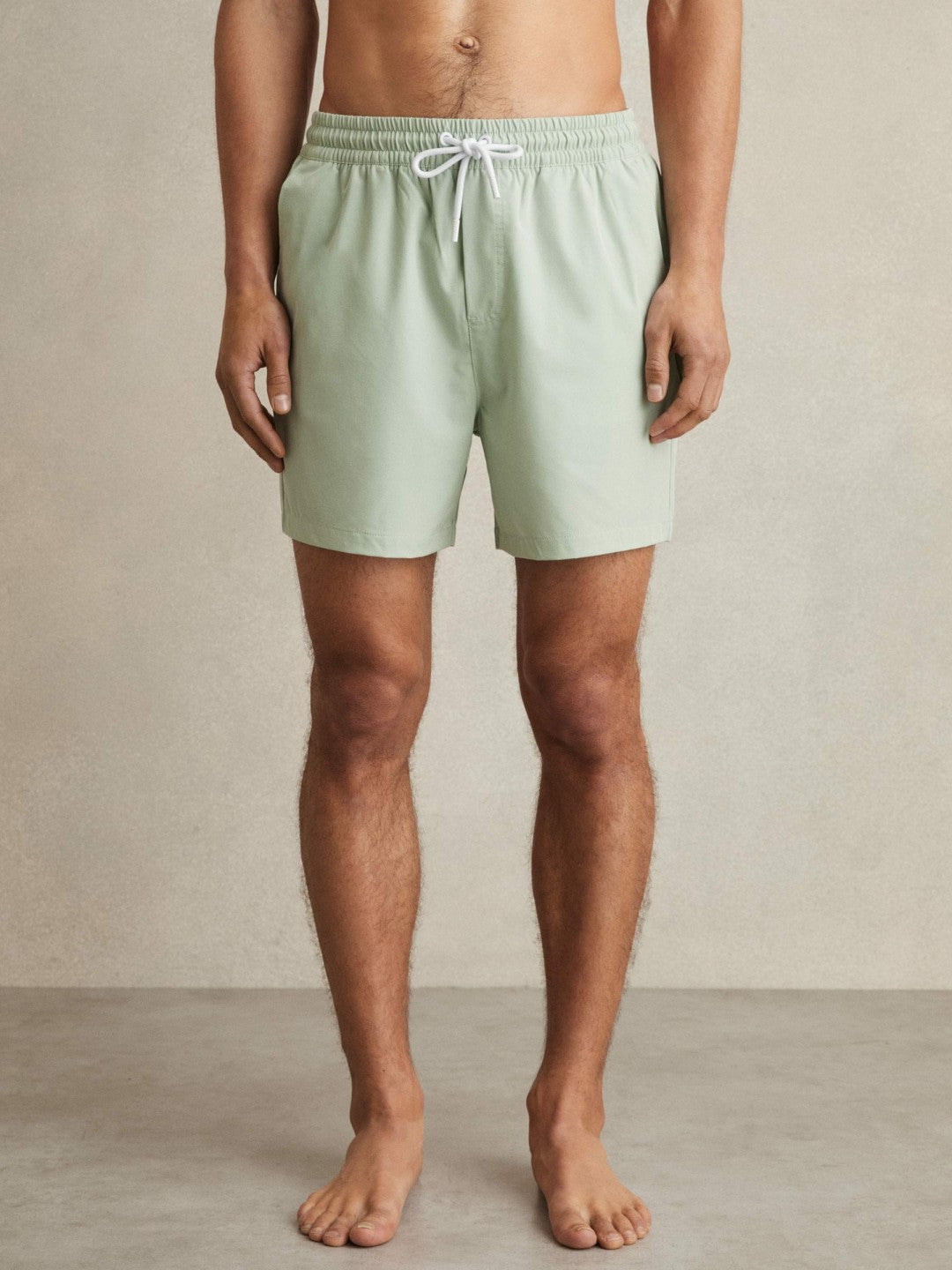 Reiss | Drawstring Swim Shorts in Mint Green