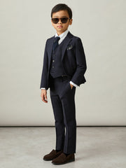 Reiss | 9-13 yrs Wool Blend Waistcoat in Navy