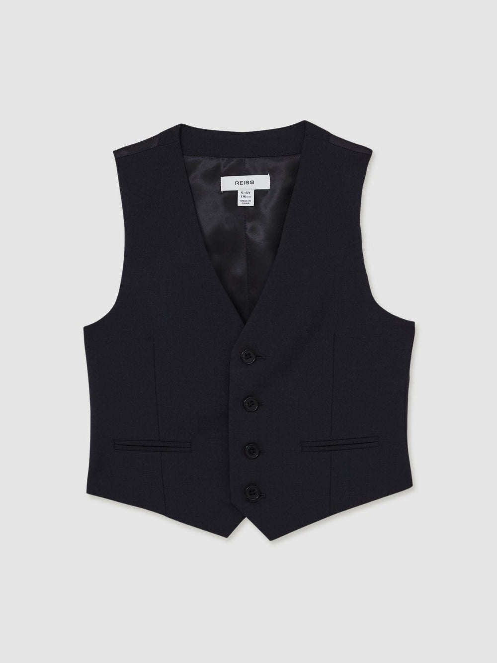 Reiss | 9-13 yrs Wool Blend Waistcoat in Navy