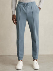 Reiss | Drawstring Jersey Joggers in Airforce Blue