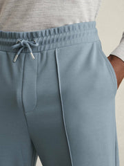Reiss | Drawstring Jersey Joggers in Airforce Blue