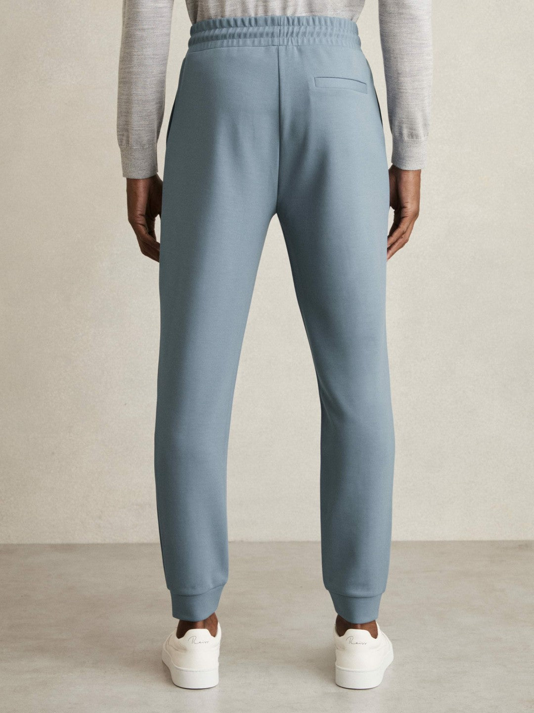 Reiss | Drawstring Jersey Joggers in Airforce Blue