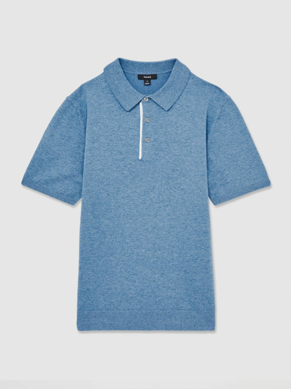 Reiss | Contrast-Placket Polo Shirt With Cotton in Blue