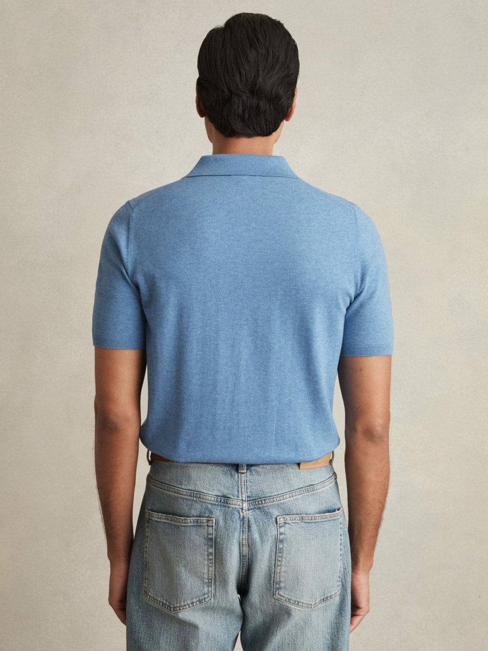 Reiss | Contrast-Placket Polo Shirt With Cotton in Blue