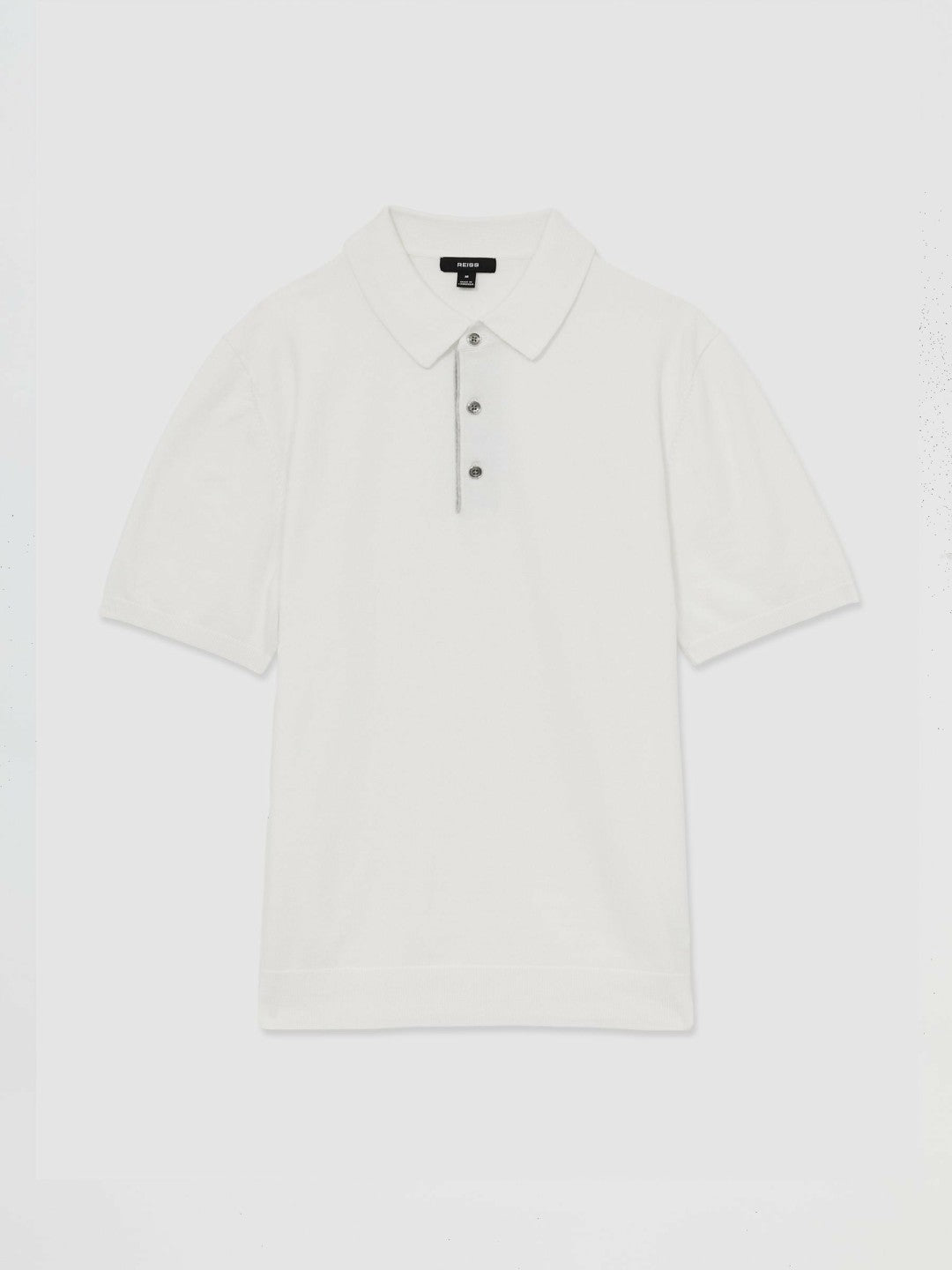 Reiss | Contrast-Placket Polo Shirt With Cotton in White