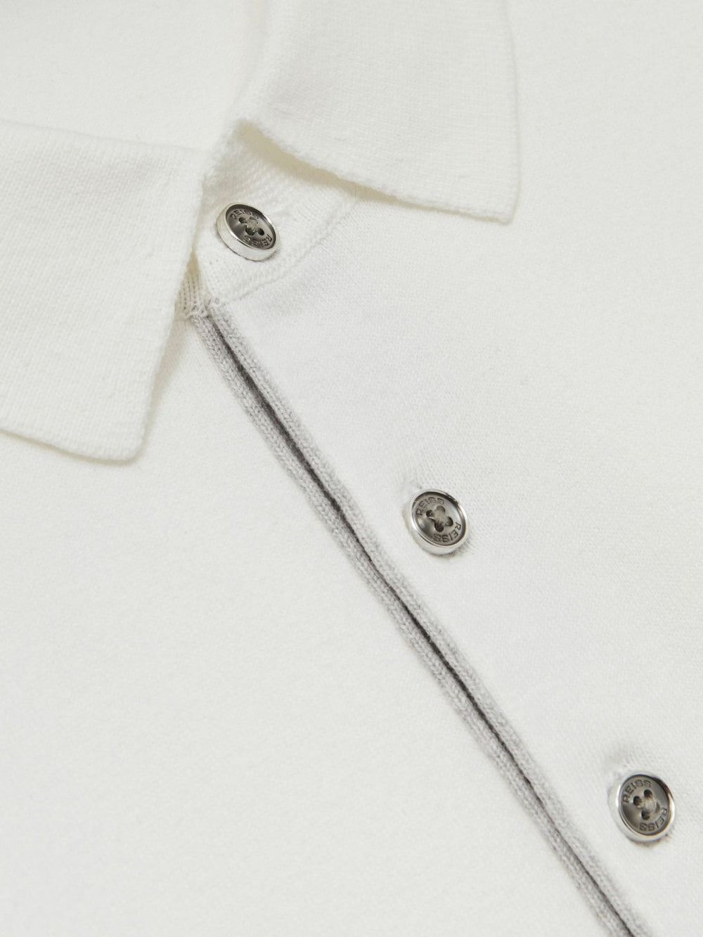Reiss | Contrast-Placket Polo Shirt With Cotton in White