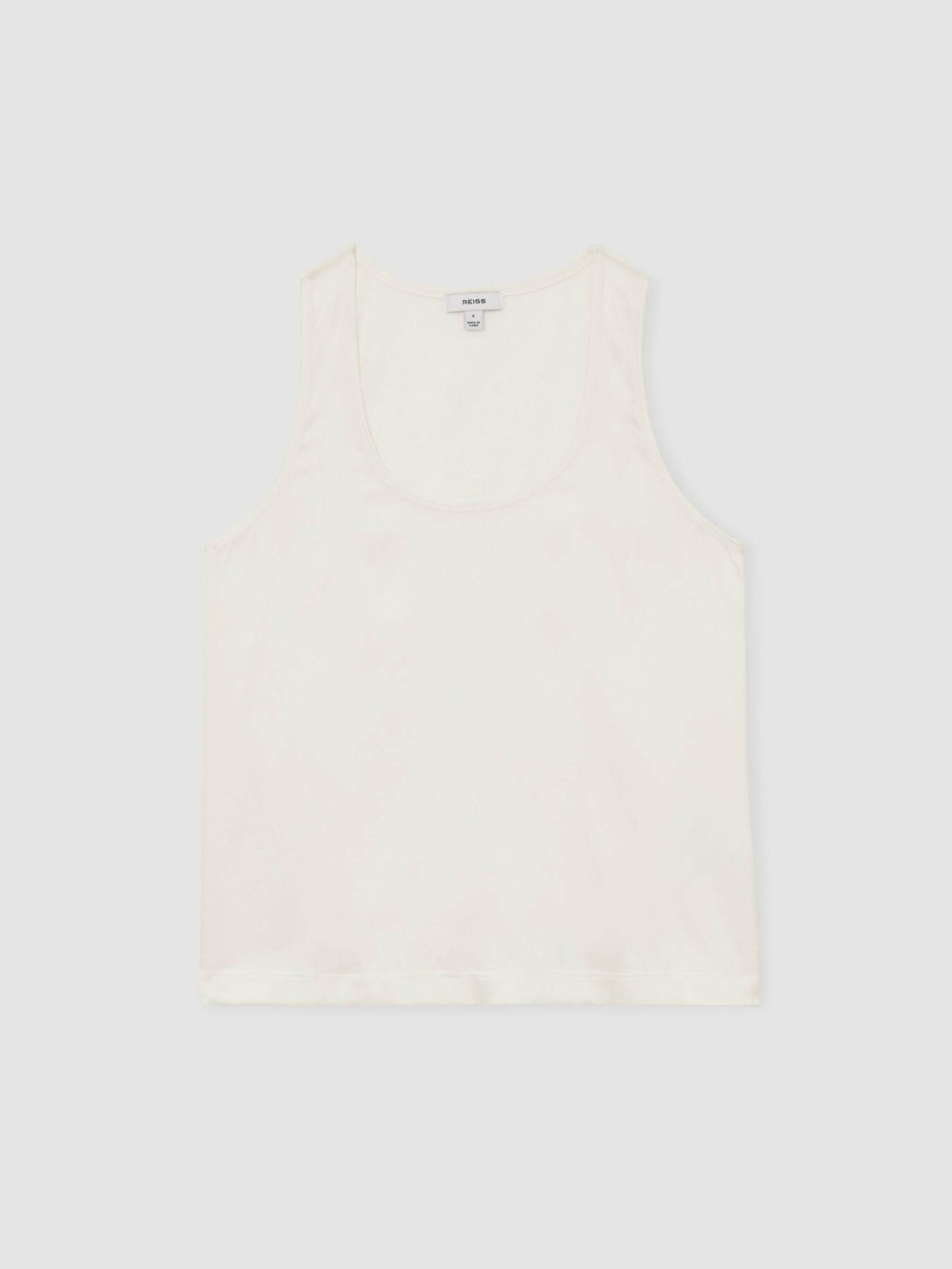 Reiss | Silk-Front Cami Top in White