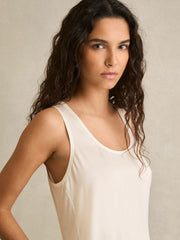 Reiss | Silk-Front Cami Top in White