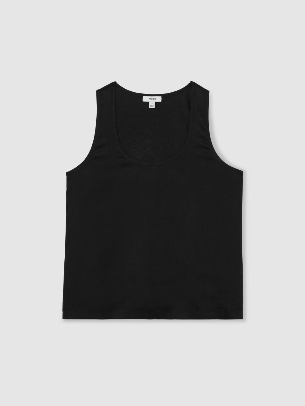 Reiss | Silk-Front Cami Top in Black