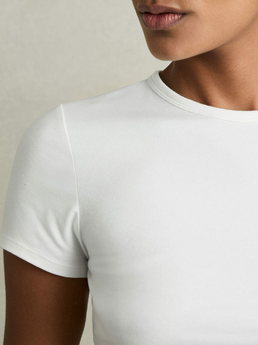 Reiss | Stretch-Cotton Crew-Neck T-Shirt in White