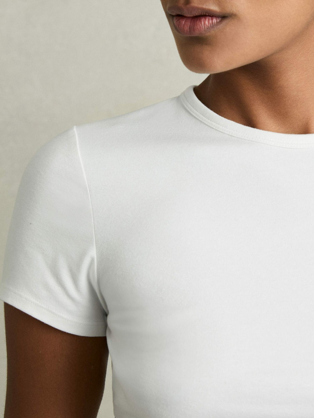 Reiss | Stretch-Cotton Crew-Neck T-Shirt in White