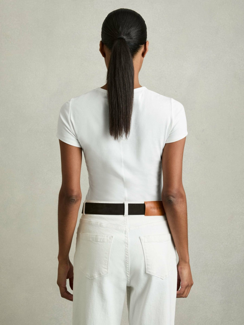 Reiss | Stretch-Cotton Crew-Neck T-Shirt in White